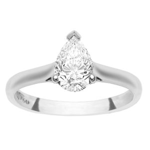Pear shape diamond solitaire ring r85268
