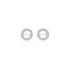 White Gold Diamond & Gemstone Halo Earrings - Image 2