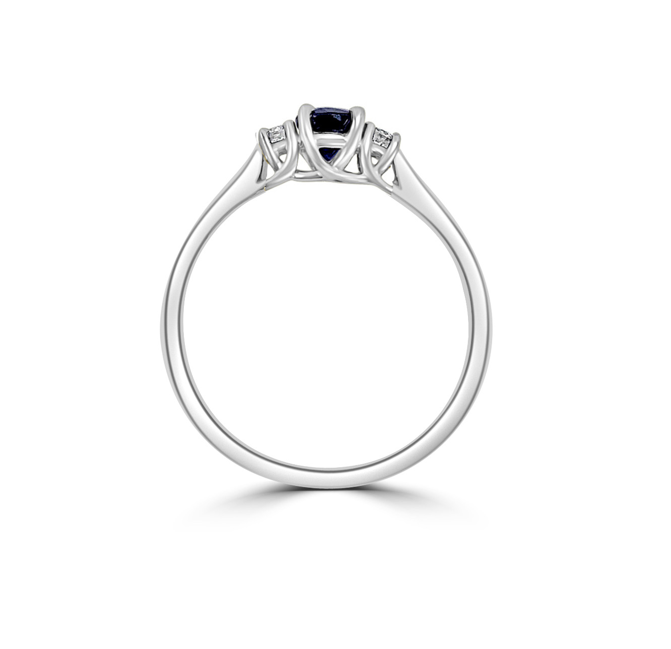 Sapphire & Diamond Petite Trilogy Ring - Temelli Jewellery