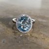 Aquamarine & Diamond Statement Ring - Image 2