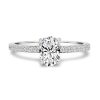 Oval Hidden Halo Diamond Ring