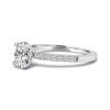 Oval Hidden Halo Diamond Ring - Image 2