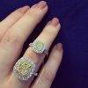 Fancy Intense Yellow Diamond Halo Ring - Image 3