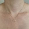 Petite Diamond Circle Necklace - Image 5