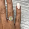 Fancy Intense Yellow Diamond Halo Ring - Image 2