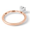 Round Brilliant 4 Claw Tulip Solitaire Diamond Ring - Image 2