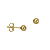 9ct Yellow Gold Classic Ball Stud Earrings - Image 3
