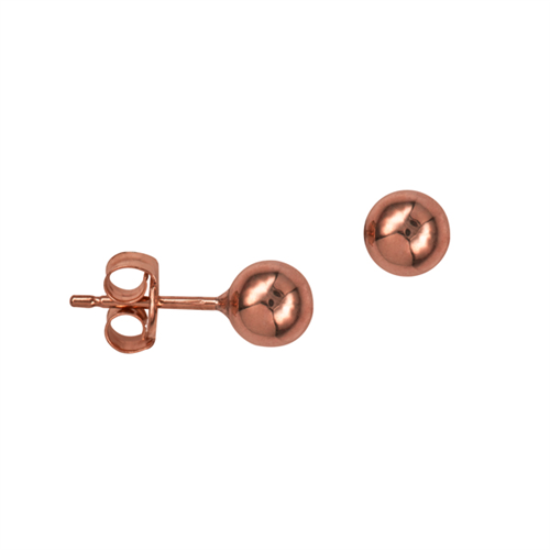 9ct Rose Gold Classic Ball Stud Earrings - Temelli Jewellery