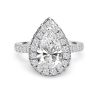 Pear Diamond Top & Side Halo Ring