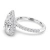 Pear Diamond Top & Side Halo Ring - Image 2