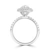 Pear Diamond Top & Side Halo Ring - Image 3