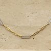 Diamond Set Paperclip Necklace - Image 4