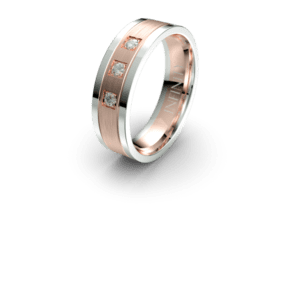 IN1526D Mens Rose Gold Diamond Ring