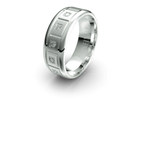 IN1555D Mens White Gold Diamond Ring