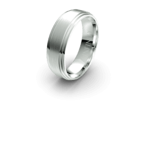 IN1617 Mens White Gold Ring