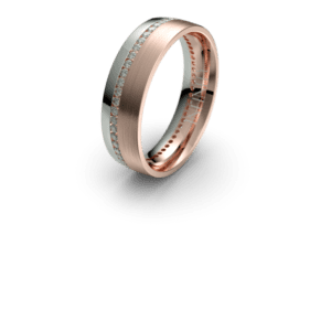IN1767D Mens Rose Gold Diamond Ring