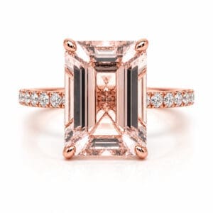 Emerald Cut Morganite Isa Dora Ring