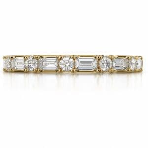 Alterne Baguette & Brilliant Cut Diamond Band