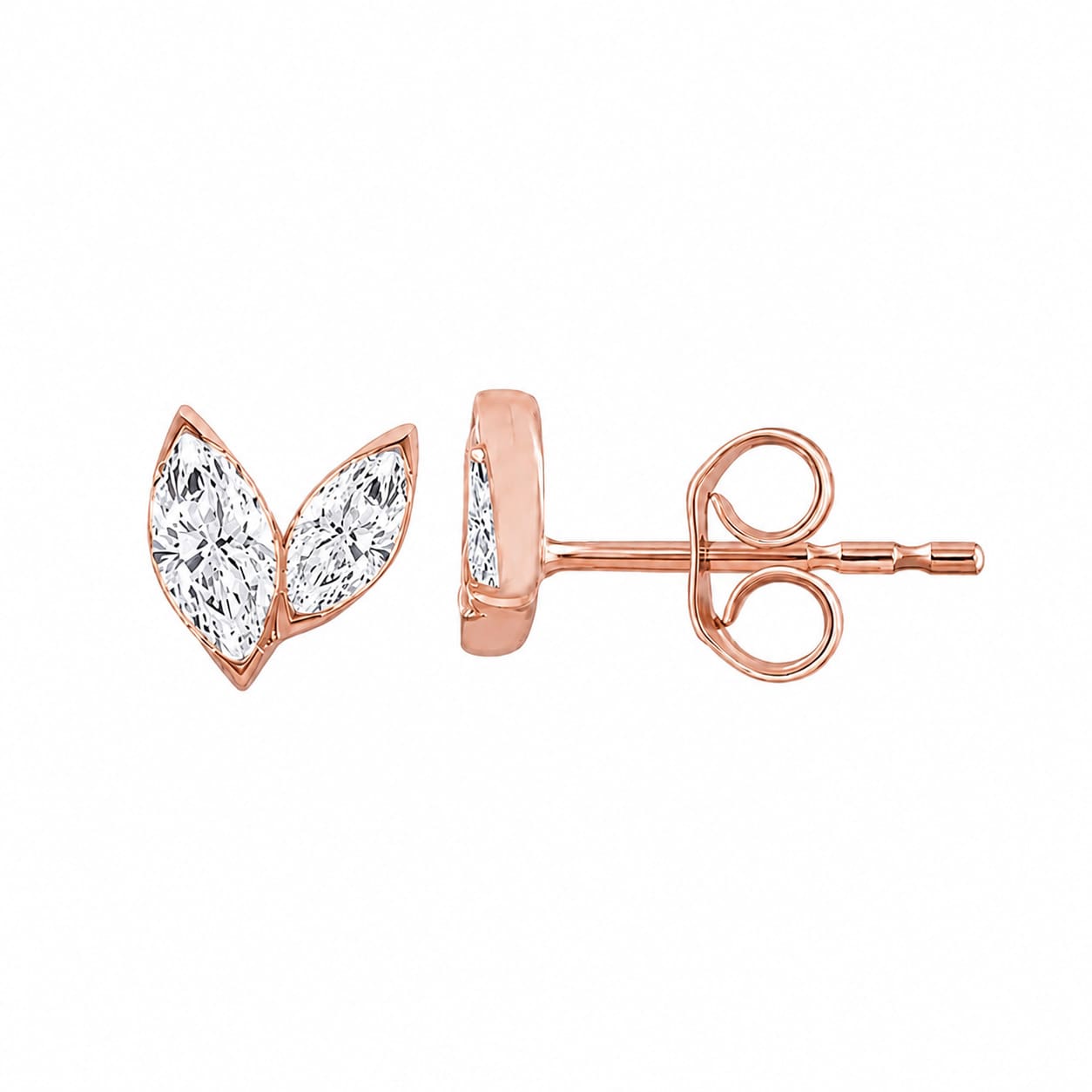 Marquise Fantasy Diamond Stud Earrings - Image 3