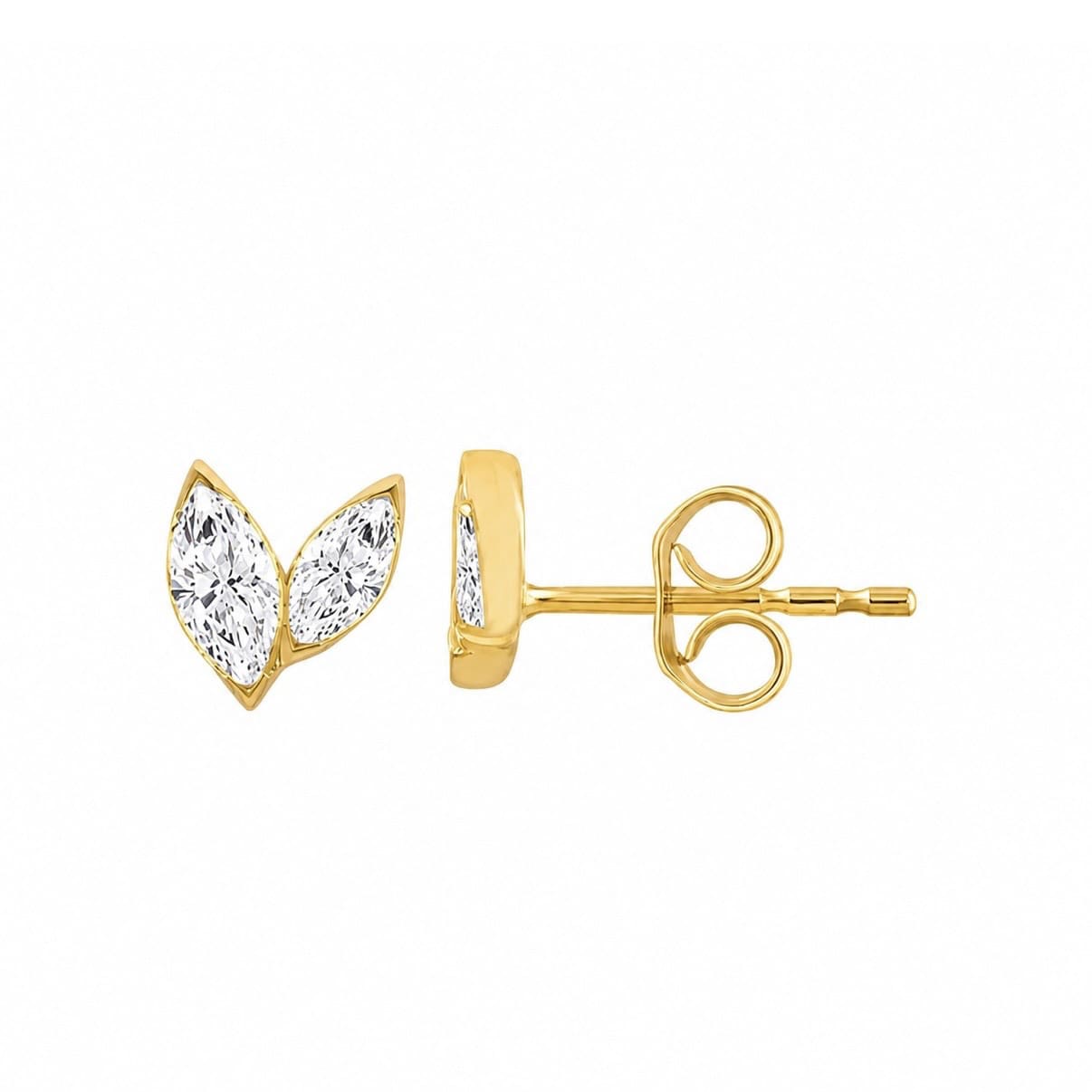 Marquise Fantasy Diamond Stud Earrings - Image 2